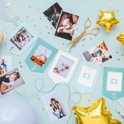 Banner - Foto guirlande - Lysebl