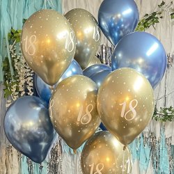 Chrome Ballon - Bl - 10 stk.