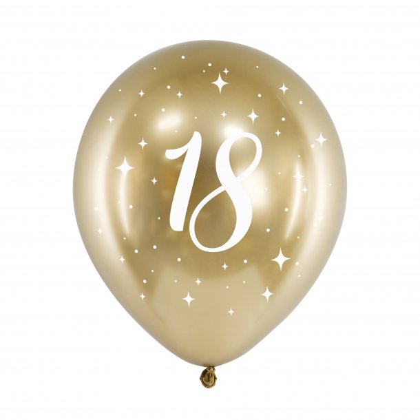 18 års - Guldballoner - Alt til fødseldag og fest