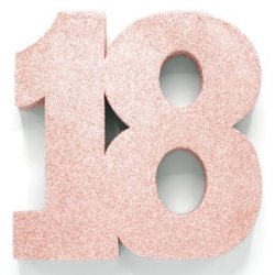 Glittertal - Borddekoration - 18 r - Rosaguld - 20 cm