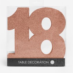 Glittertal - Borddekoration - 18 r - Rosaguld - 20 cm