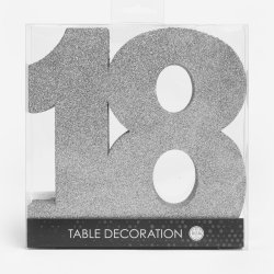 Glittertal - Borddekoration - 18 r - Slv - 20 cm