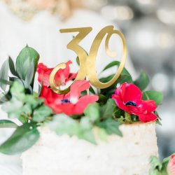Cake topper - 30 r - Guld