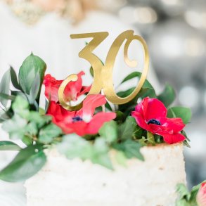 Cake topper - 30 r - Guld