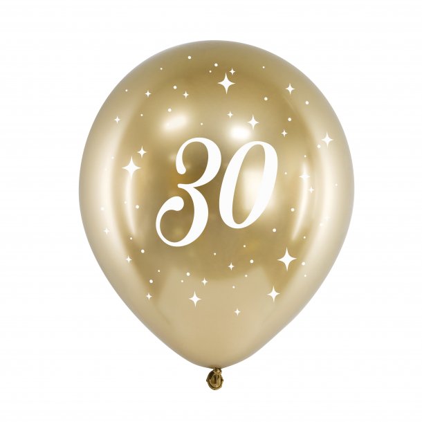 Indskrive gæld tildele 30 års fødselsdag - Guldballoner - Festpynt til fødselsdagen