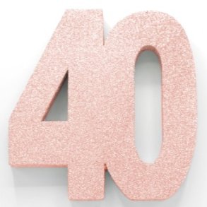 Glittertal - Borddekoration - 40 r - Rosaguld - 20 cm