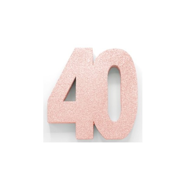 Glittertal - Borddekoration - 40 r - Rosaguld - 20 cm