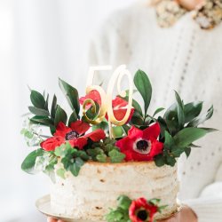 Cake topper - 50 r - Guld