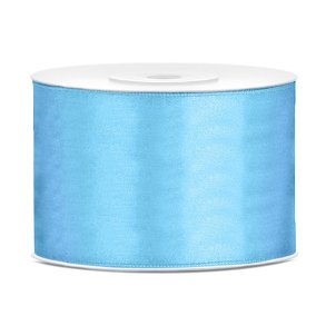 Satinbnd - Lysebl - 5 cm