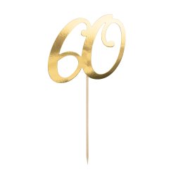Cake topper - 60 r - Guld