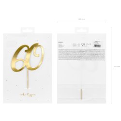 Cake topper - 60 r - Guld
