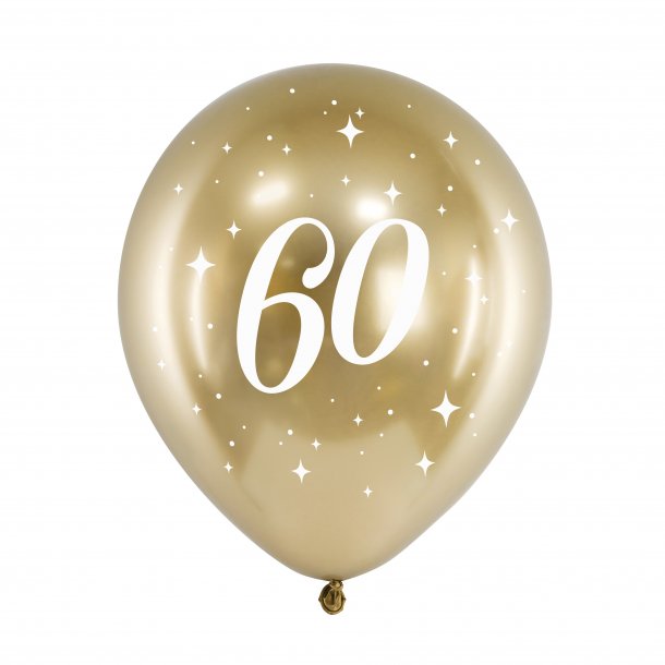 taxa latin bagage 60 års fødselsdag - Guldballoner - Festpynt til fødselsdagen