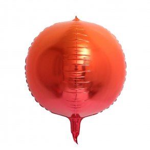 Folieballon - OMBRE - Orange og rd 55 cm