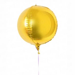 Folieballon - RUND - GULD - 55 cm