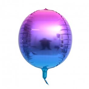 Folieballon - OMBRE - Lilla og bl 55 cm