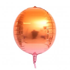 Folieballon - OMBRE - Orange og lyserd 55 cm