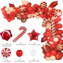 Ballonbue - Julestokke, stjerner og gaver