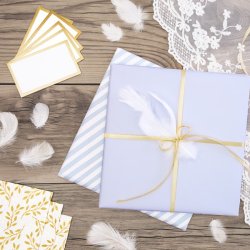 Bordkort med guldkant - 10 stk.