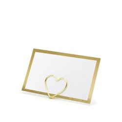 Bordkort med guldkant - 10 stk.