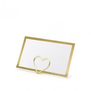 Bordkort med guldkant - 10 stk.