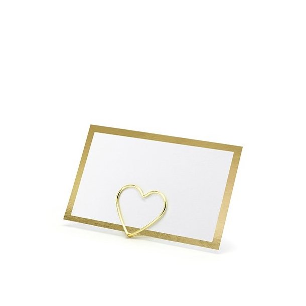 Bordkort med guldkant - 10 stk.