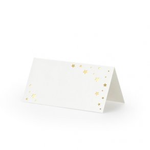 Bordkort med guldstjerner - 10 stk.