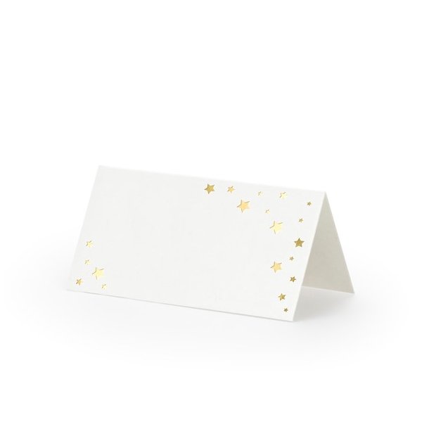 Bordkort med guldstjerner - 10 stk.