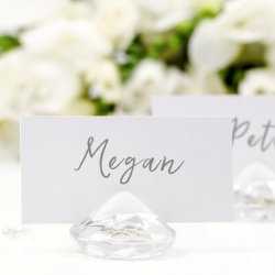 Bordkortholder - Klar diamant - 4 stk.