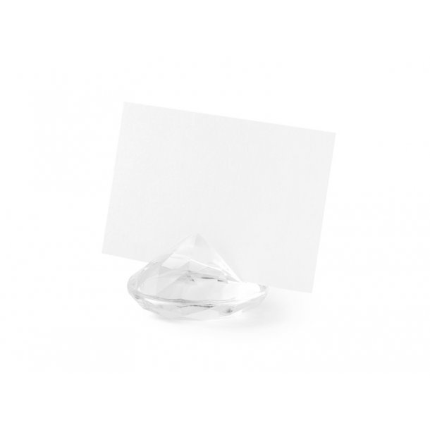 Bordkortholder - Klar diamant - 4 stk.