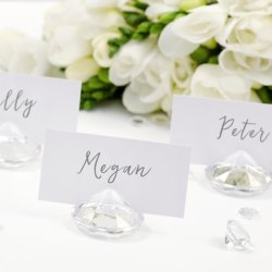 Bordkortholder - Klar diamant - 4 stk.