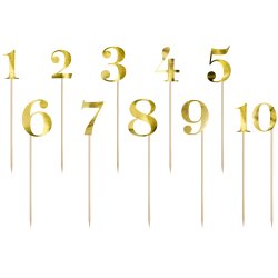 Bordnummer - Guld p pind