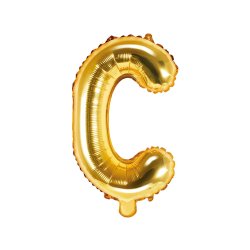 Folieballon - Bogstav C - 35 cm - Guld