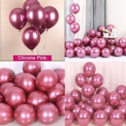 Chrome Ballon - Pink - 10 stk.