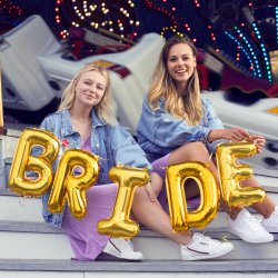 Folieballon - Bogstav D - 35 cm - Guld