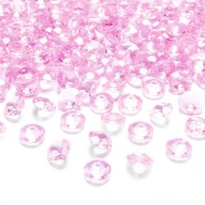Diamant confetti - Lyserd - 1,2 cm - 100 stk.