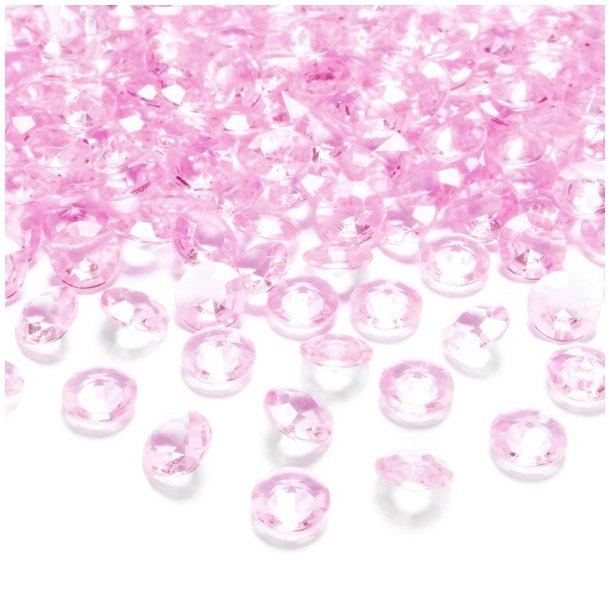 Diamant confetti - Lyserd - 1,2 cm - 100 stk.