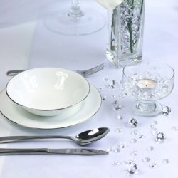 Diamant confetti - Klar - 2 cm - 10 stk.