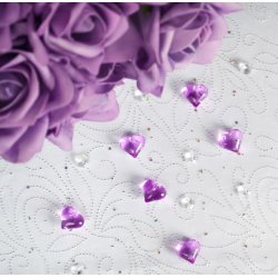 Diamant confetti - Klar - 1,2 cm - 100 stk.