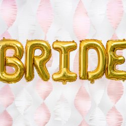 Folieballon - Bogstav E - 35 cm - Guld