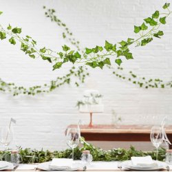 Guirlande med efeu-blade - 5 stk.