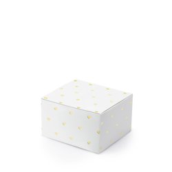 Favourbox med guldhjerter - 10 stk.