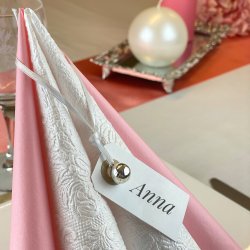 Servietter -  Ambiente Elegance Pearl Hvid - 40x40 cm