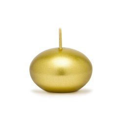 Flydelys - Metallic guld - 4 cm, 5 stk.