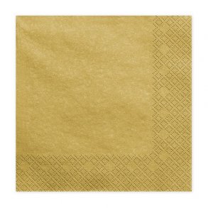 Servietter - Guld 33x33 cm