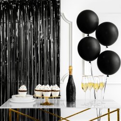 Glitter Gardin - Sort - 90 x 250 cm