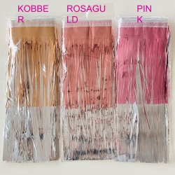 Glitter Guirlande - 4 lag - Rosaguld og slv 