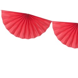 Guirlande med rosetter - Rd - 40 cm