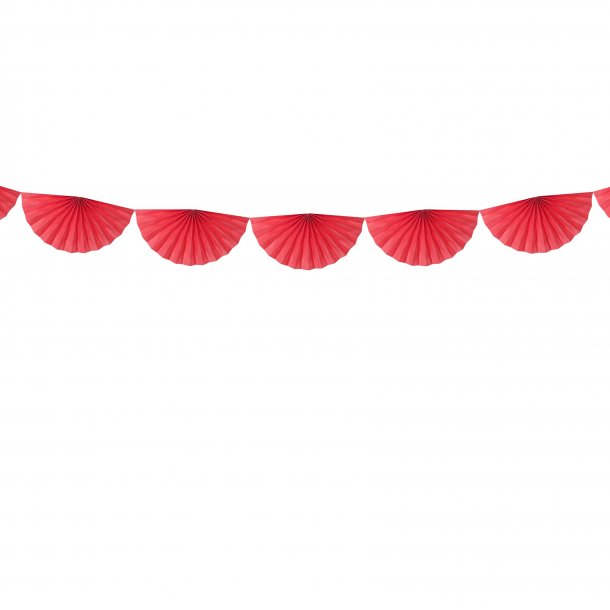 Guirlande med rosetter - Rd - 40 cm