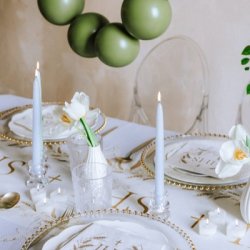 Fyrfadslys - Hvidt hjerte - 4 cm, 10 stk.