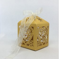 Favourbox med sljfe - Gul shimmer - 5 stk.